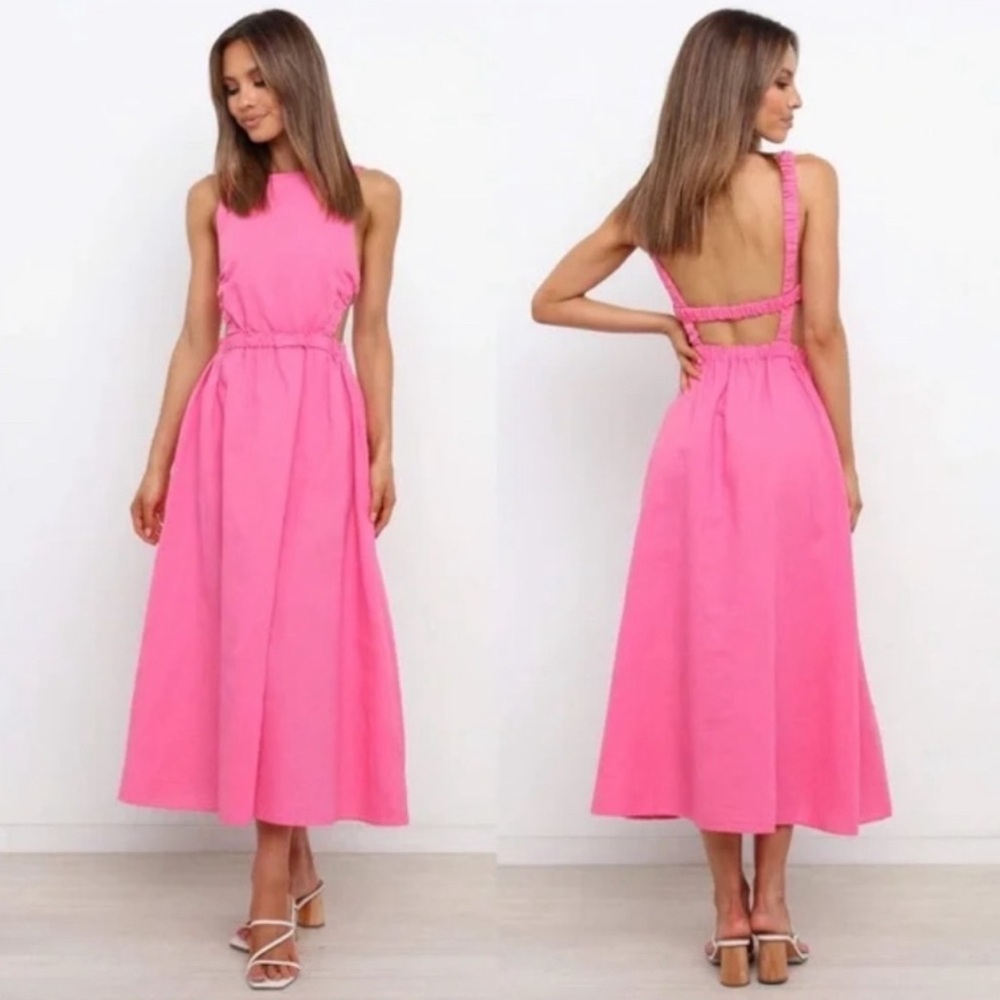 Petal & Pup Pink Midi Dress